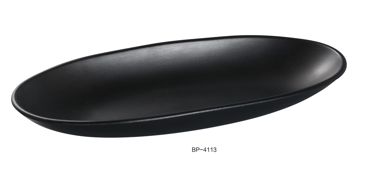 Yanco BLACK PEARL  12 3/4" X 5 1/2" X 1 1/2" DEEP PLATE