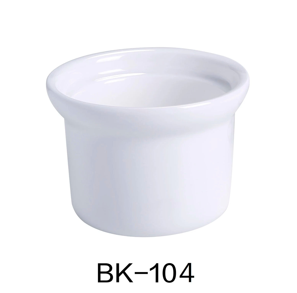 Yanco BK-104 4" X 2 7/8" SOUP BOWL/ONION SOUP CROCK 8 OZ BONE WHITE