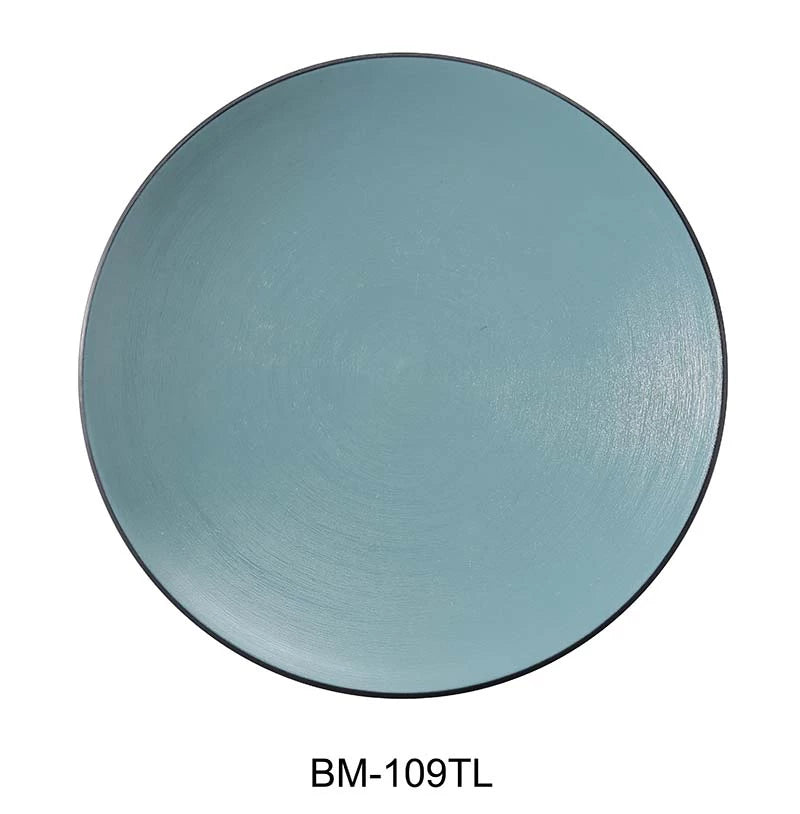 Yanco BIRMINGHAM - TEAL  8 1/2" X 1" ROUND PLATE