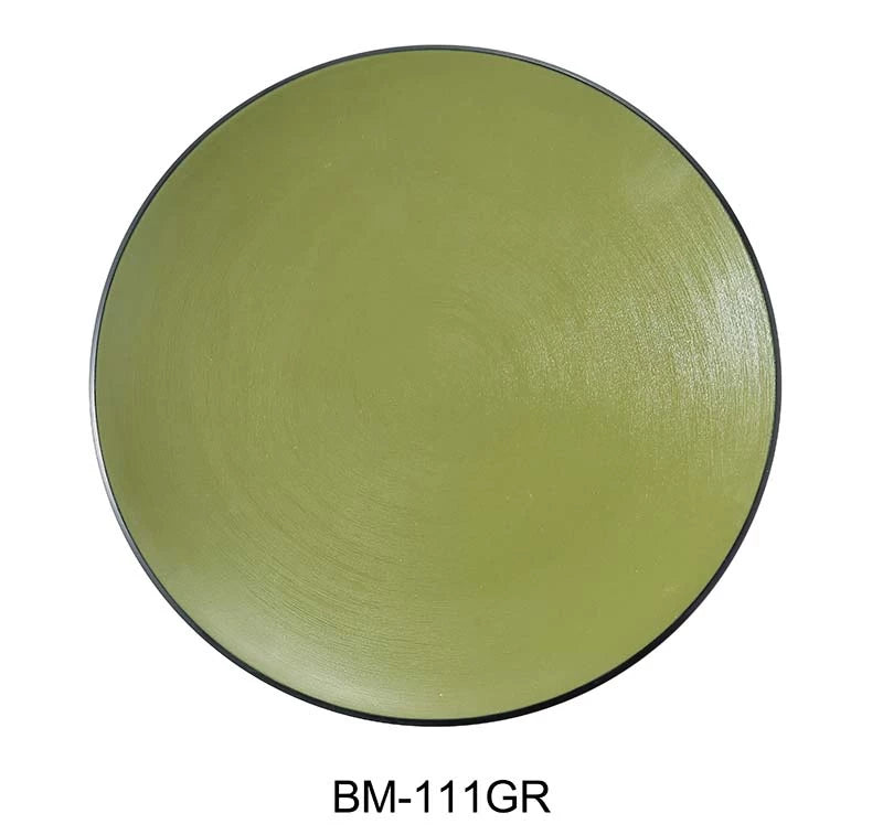 Yanco BIRMINGHAM - GREEN  11 1/2" X 1 1/4" ROUND PLATE