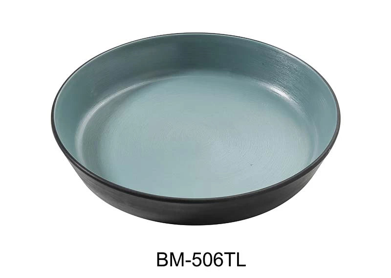 Yanco BIRMINGHAM - TEAL  6 1/2" X 1 1/4" DEEP DISH 12 OZ