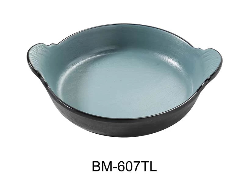 Yanco BIRMINGHAM - TEAL  7" X 1 1/2" DEEP DISH WITH HANDLE 16 OZ