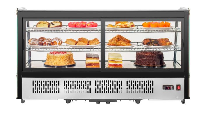 Migali C-70CTC-48 48” Wide Counter-Top Curved Glass Display Case Refrigerator