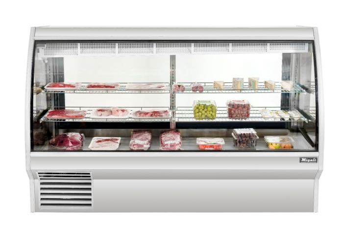 Migali C-DC-7 7 Ft Deli Display Case, Curved Glass