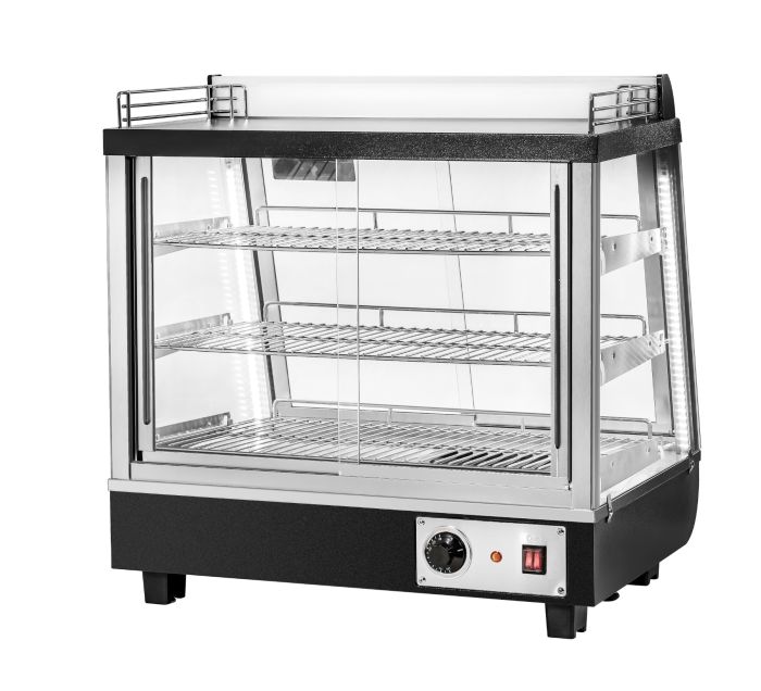 Migali C-HCT27-S 27" Wide Heated Counter-top Display Case, Straight Glass, Front & Rear Sliding Doors