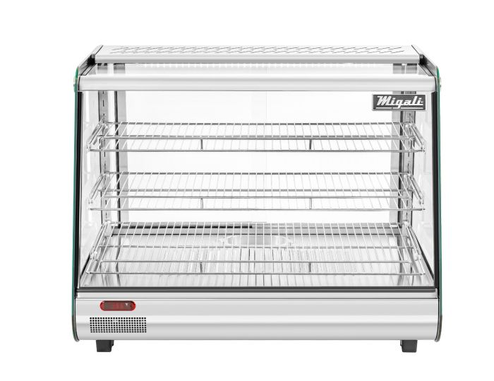 Migali C-HCT34 34" Wide Heated Counter-top Display Case, Straight Glass, Rear Sliding Doors