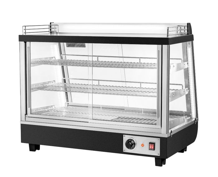 Migali C-HCT36-S 36" Wide Heated Counter-top Display Case, Straight Glass, Front & Rear Sliding Doors