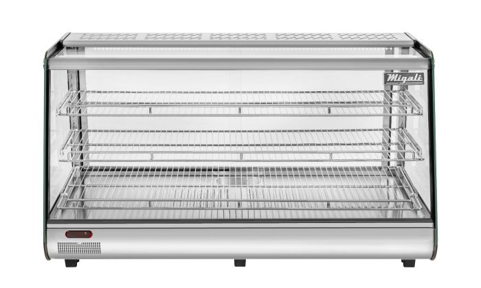Migali C-HCT47 34" Wide Heated Counter-top Display Case, Straight Glass, Rear Sliding Doors