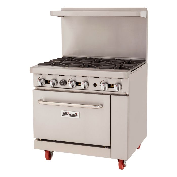 Migali C-RO6B-LP 6 Burner Range, (1) Oven, Liquid Propane