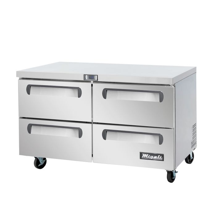 Migali C-U60R-D-HC 60″ Under-counter & Work Top Refrigerator with Drawers