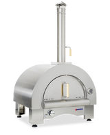 33″ Countertop Wood Burning and Propane Gas 35,000 BTU Pizza Oven Stainless Steel
