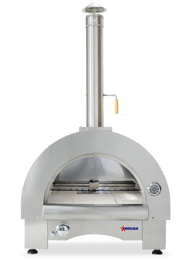 33″ Countertop Wood Burning and Propane Gas 35,000 BTU Pizza Oven Stainless Steel