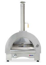 33″ Countertop Wood Burning and Propane Gas 35,000 BTU Pizza Oven Stainless Steel