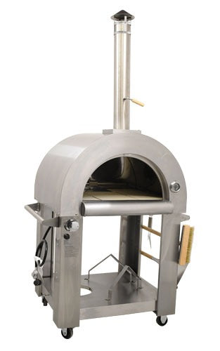 Stainless Steel Wood Burning and Propane Pizza Oven 35,000 BTU
不锈钢柴火/液化石油气双燃披萨烤箱