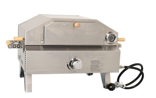Stainless Steel Propane Pizza Oven with Foldable Legs 12,000 BTU
不锈钢液化石油气披萨烤箱（带折叠腿） 