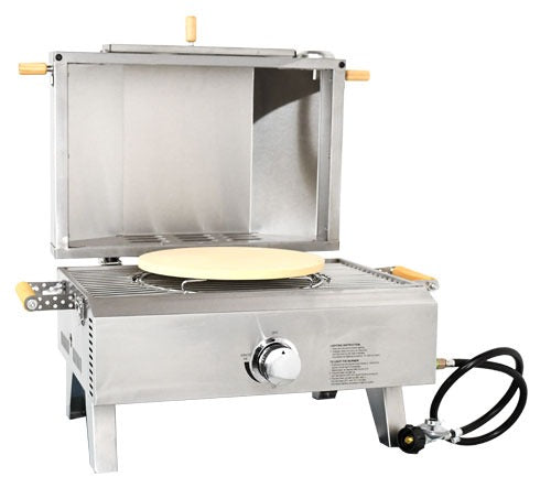Stainless Steel Propane Pizza Oven with Foldable Legs 12,000 BTU
不锈钢液化石油气披萨烤箱（带折叠腿） 