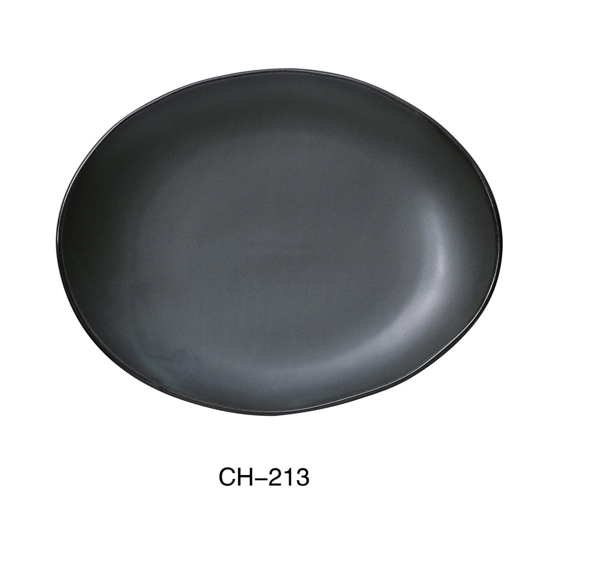 Yanco CH-213 13" X 10 1/2" X 1 1/2" OVAL PLATE