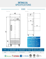 Dukers D28ER Compact Single Door Commercial Refrigerator in Stainless Steel (Free Shipping) (Add to cart for discount)