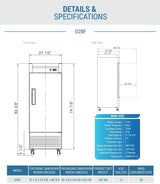 Dukers  D28F Single Door Commercial Freezer in Stainless Steel (Free Shipping) (Add to cart for discount)