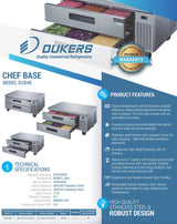 Dukers  DCB48-D2 Chef Base Refrigerator with 2 Drawers (Free Shipping) (Add to cart for discount)