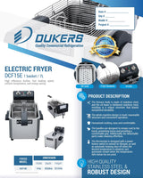 Dukers  DCF15E 15lb One Basket Electric Countertop Fryer (Free Shipping) (Add to cart for discount)