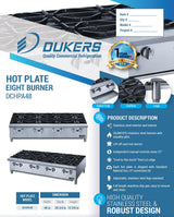 Dukers  DCHPA48 Hot Plate with 8 Burners (Free Shipping) (Add to cart for discount)