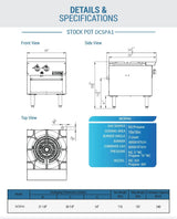 Dukers  DCSPA1 Stock Pot Range (Free Shipping) (Add to cart for discount)