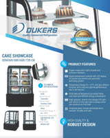 Dukers  DDM60R-CB Curved Glass 60" Cake Showcase (Free Shipping)+(Add to cart for discount)