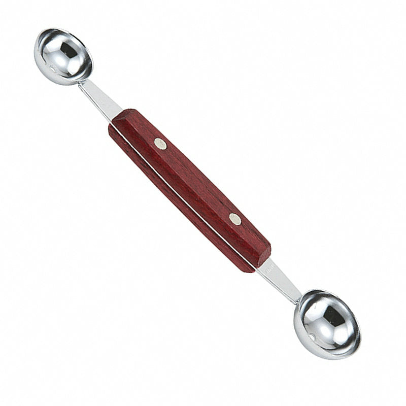 Winco Double-sided Melon Baller - Wooden Handle