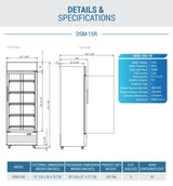 Dukers  DSM-15R Commercial Single Glass Swing Door Merchandiser Refrigerator (Free Shipping) (Add to cart for discount)