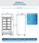 Dukers  DSM-32SR Commercial Glass Sliding 2-Door Merchandiser Refrigerator (Free Shipping) (Add to cart for discount)