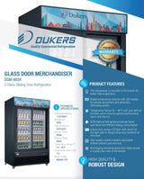 Dukers  DSM-40SR Commercial Glass Sliding 2-Door Merchandiser Refrigerator in Black (Free Shipping) (Add to cart for discount)