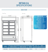 Dukers  DSM-40SR Commercial Glass Sliding 2-Door Merchandiser Refrigerator in Black (Free Shipping) (Add to cart for discount)