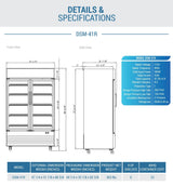 Dukers  DSM-41R Commercial Glass Swing 2-Door Merchandiser Refrigerator (Free Shipping) (Add to cart for discount)