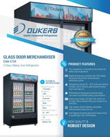 Dukers  DSM-47SR Commercial Glass Sliding 2-Door Merchandiser Refrigerator in Black (Free Shipping) (Add to cart for discount)