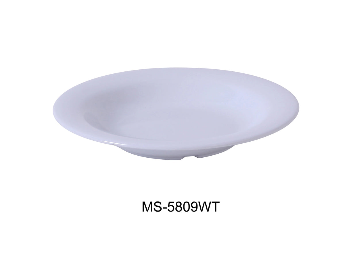 Yanco MILE STONE  9 1/4" X 1 1/4"H PASTA BOWL - 13 OZ WHITE