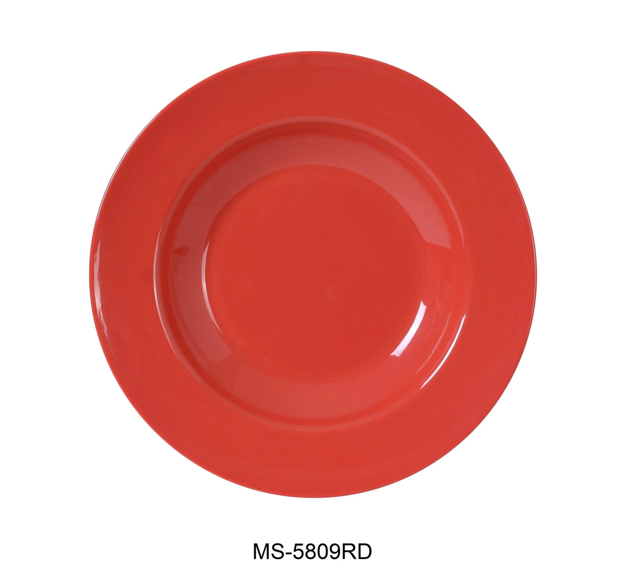 Yanco MILE STONE  9 1/4" X 1 1/4"H PASTA BOWL - 13 OZ ORANGE RED