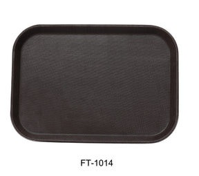 Yanco Serving Trays 14" x 10" Fiber Glass, Brown