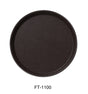 Yanco Serving Trays 11" Round Fiber Glass, Brown