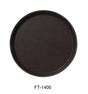 Yanco Serving Trays 14" Round Fiber Glass, Brown