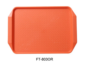 Yanco Serving Trays 17" x 12" Fast Food with Handle, Orange