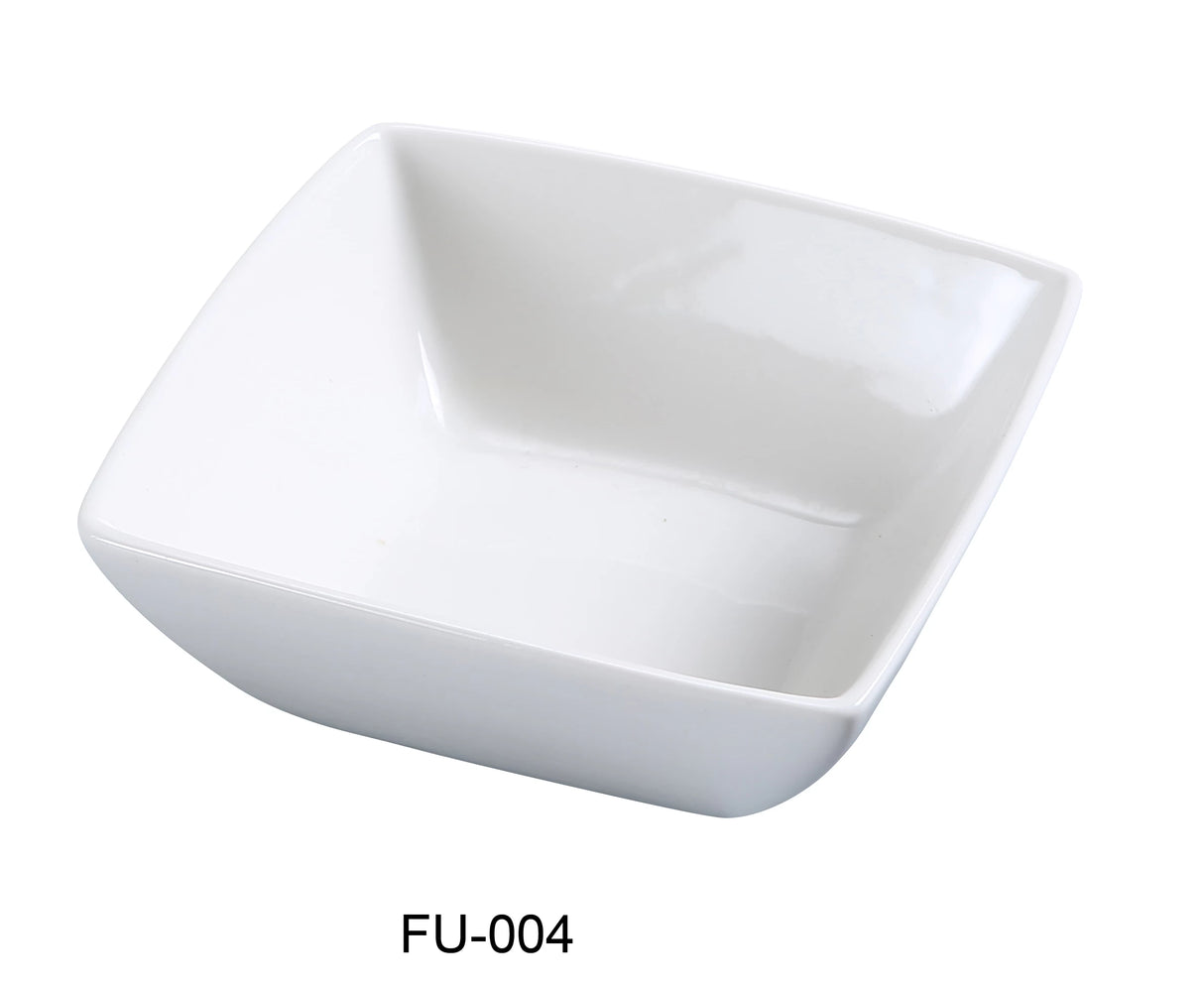 Yanco FU-004 4" X 1 3/4"H SQUARE BOWL 8 OZ