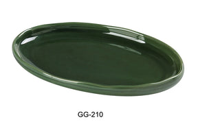 Yanco Green Gem 10 1/4" X 6 3/4" X 1 1/4" Oval Plate