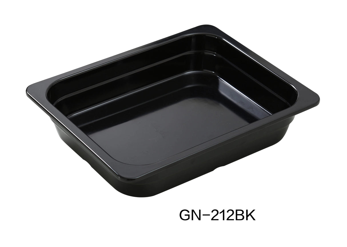 Yanco GN PAN COLLECTION  12.8" X 10.43" X 2.56" / 325 X 265 X 65mm PAN ,GN 1/2, 2.3L BLACK