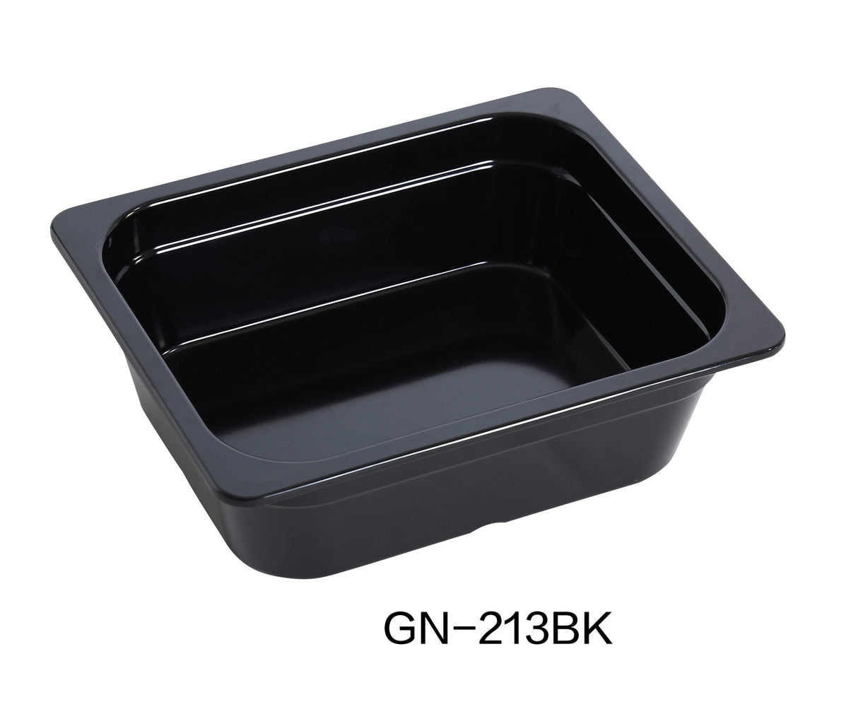 Yanco GN PAN COLLECTION 12.8" X 10.43" X 3.94" / 325 X 265 X 100mm PAN, GN 1/2, 3.6L BLACK