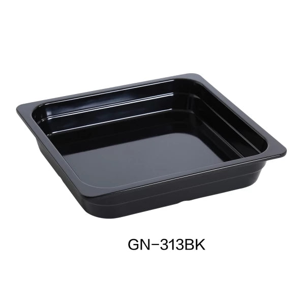 Yanco GN PAN COLLECTION 13.94" X 12.8" X 2.56" / 350 X 323 X 65mm PAN, GN 2/3 BLACK