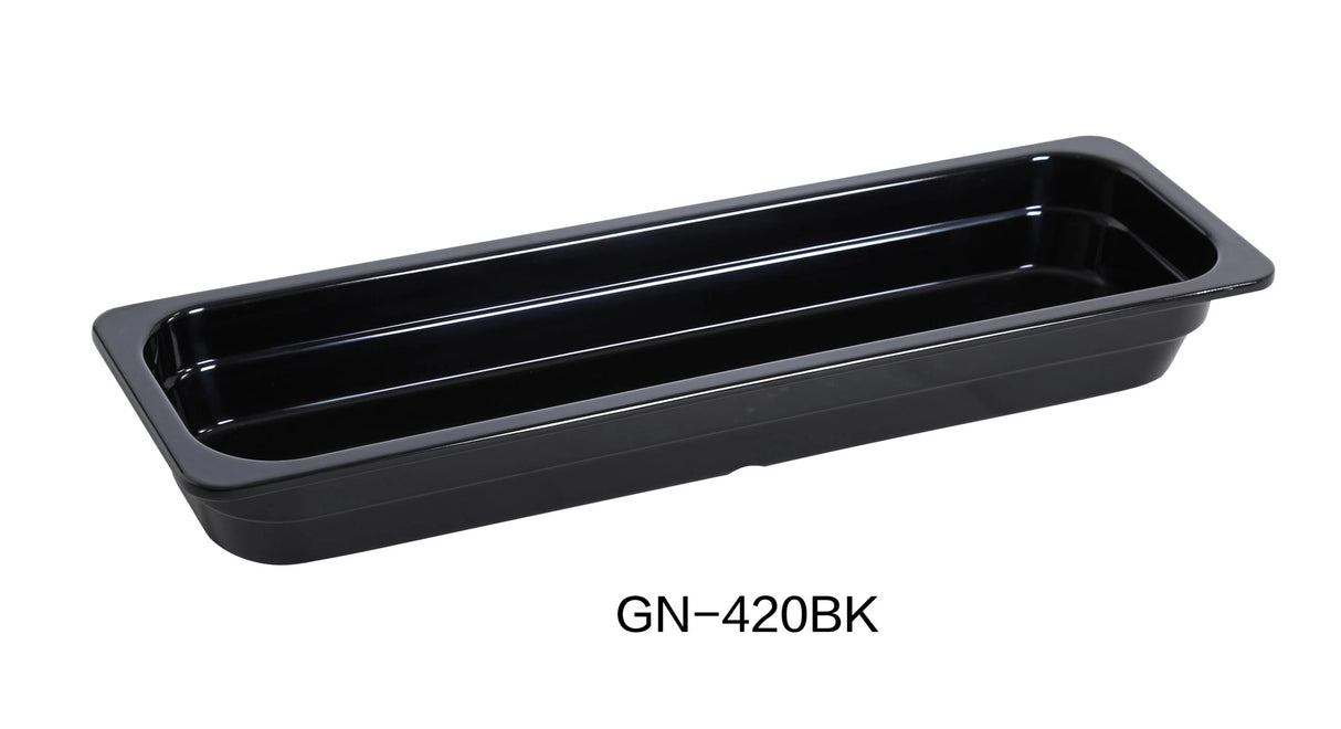 Yanco GN PAN COLLECTION  20.87" X 6.38" X 2.56" / 530 162 X 65mm PAN, GN 2/4 BLACK
