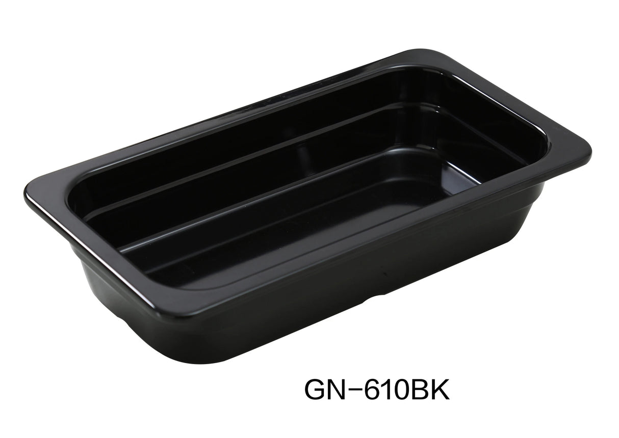 Yanco GN PAN COLLECTION 10.43" X 6.38" X 2.56" / 265 X 162 X 65mm PAN, GN 1/4 BLACK