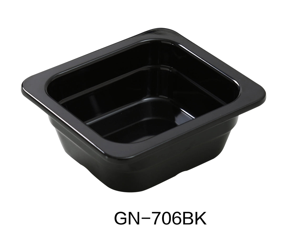 Yanco GN PAN COLLECTION  6.93" x 6.38" 2.56" / 176 X 162 X 65mm PAN, GN 1/6 BLACK