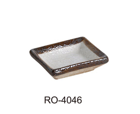 Yanco Rockeye 3" X 2 1/4" Rectangular Sauce Dish 2 Oz